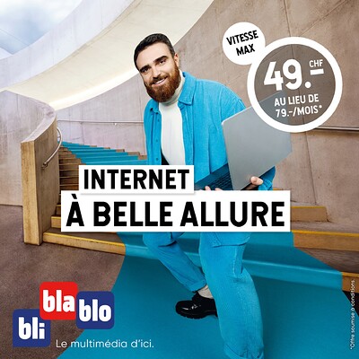 Offre internet 49 CHF par mois au lieu de 79 CHF par mois