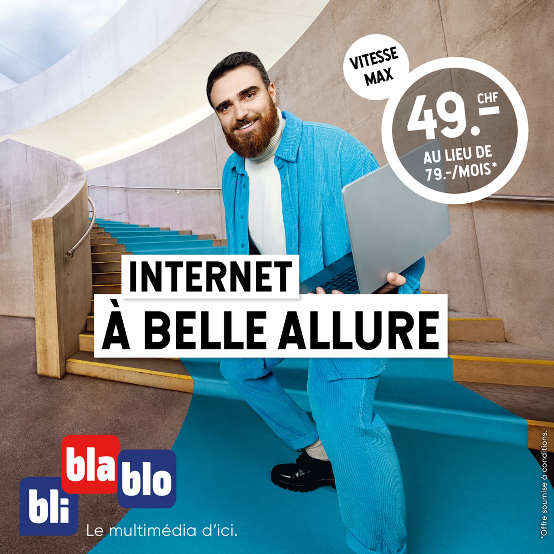 Offre internet 49 CHF par mois au lieu de 79 CHF par mois